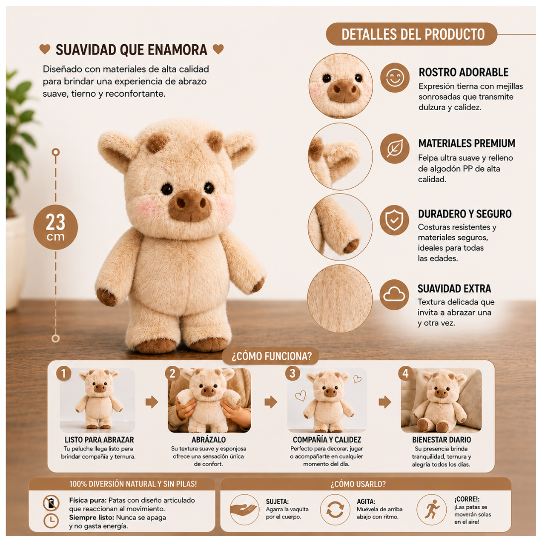 Vaquita de Peluche Premium